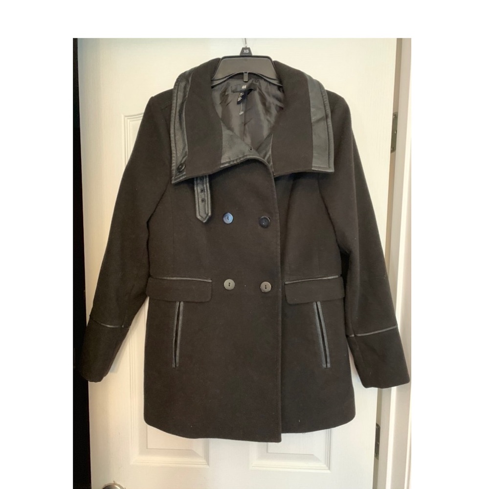 H&M black pea coat